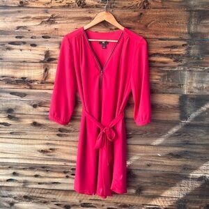 IZ BYER | Red Zip-Front Dress L